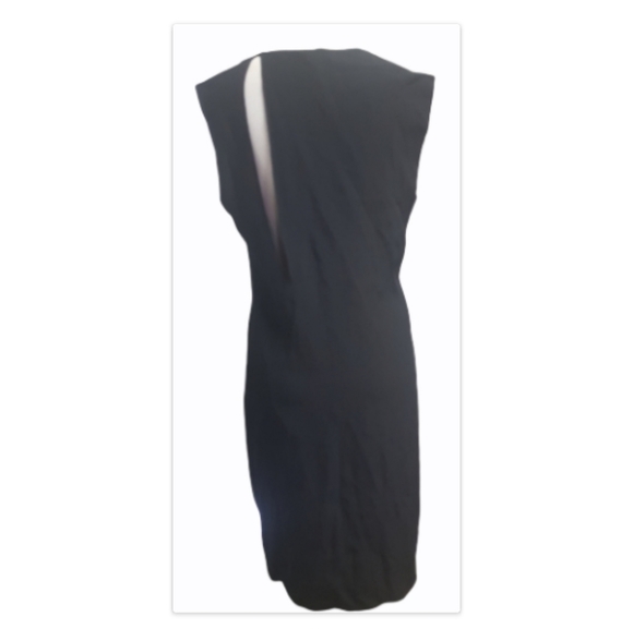 BOUCHRA JARRAR Silk Trim V-Neck Sleeveless Dress 42 - Picture 15 of 16